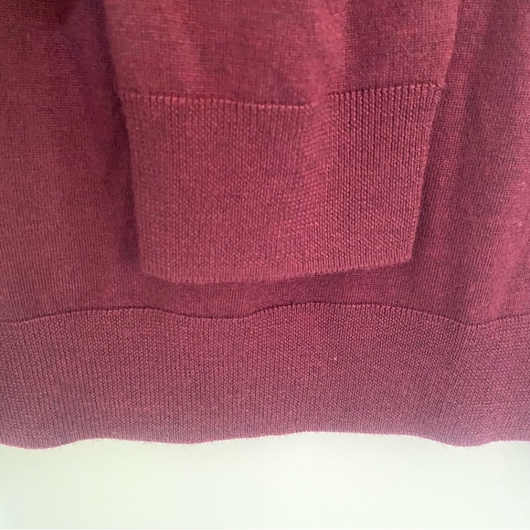 Paul Smith V Neck Merino Wool Sweater Sz XL Merlot - Picture 6 of 9